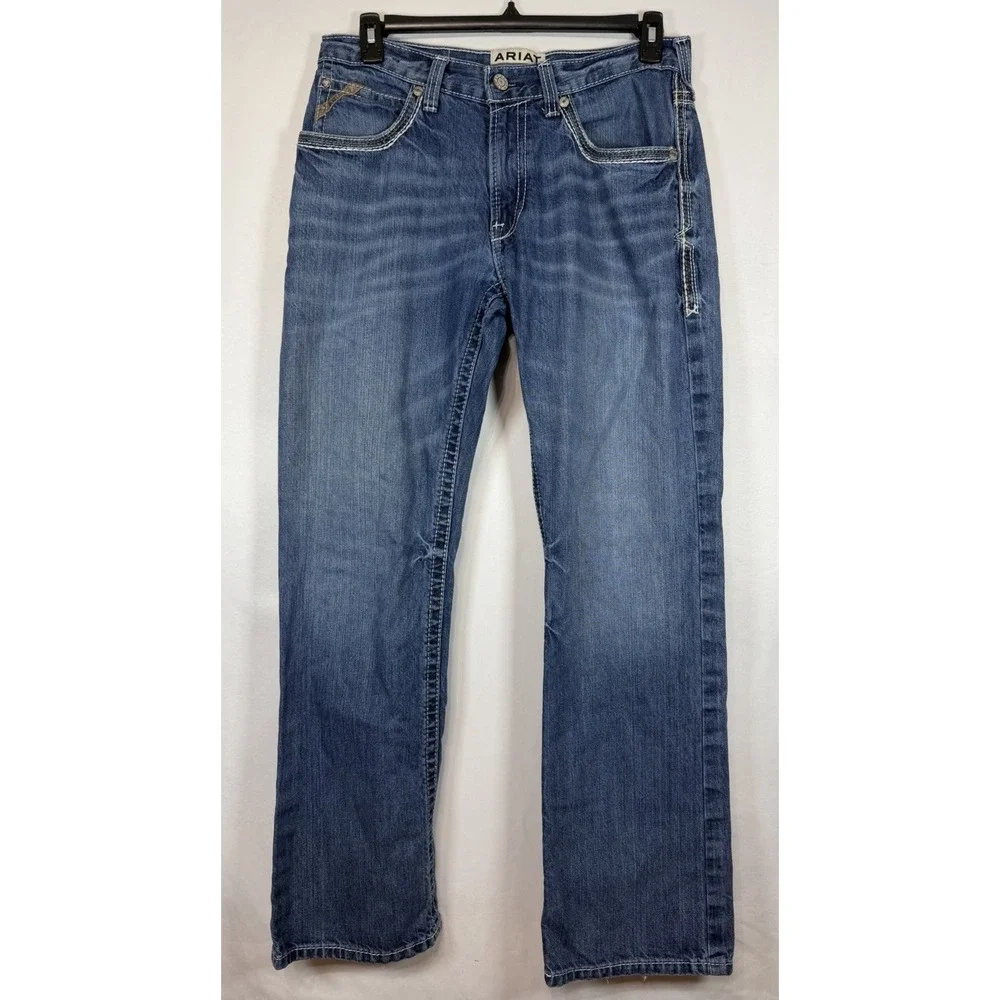 Ariat Mens M4 Low Rise Coltrane Boot Cut Jean 32x34 Blue Western Rodeo